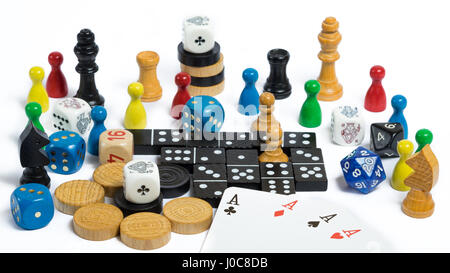 Many board game pieces Stock Photo