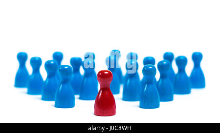 People are following their leader, loosing their individuality. Stock Photo