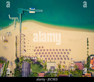 Aerial view of a resort on Mussulo in Angola’s capital city of Luanda. Stock Photo