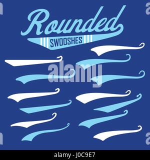 Texting Tails Baseball Swoosh Curly Accent Retro Swooshes Typography  Decoration Font Underline Isolated Swirl Tail For Text Tidy Vector Set  Stock Illustration - Download Image Now - iStock