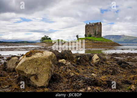 Castle Stalker (Castle Aaargh from Monty Python and the Holy Grail), near Port Appin, Argyll, Scottish west coast, Scotland Stock Photo