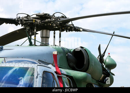 Military Helicopter rotor close-Up Stock Photo