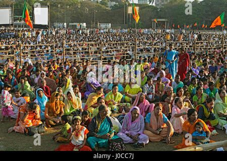 Bhartiya janta party public conference, mumbai, maharashtra, india, asia Stock Photo