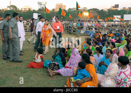 Bhartiya janta party public conference, mumbai, maharashtra, india, asia Stock Photo