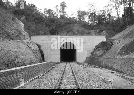 Railway tunnel, tripura, india, asia Stock Photo