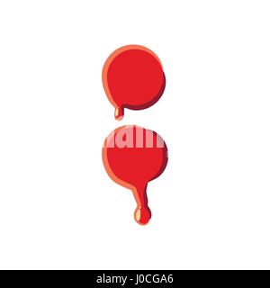 Colon mark isolated on white background Stock Vector