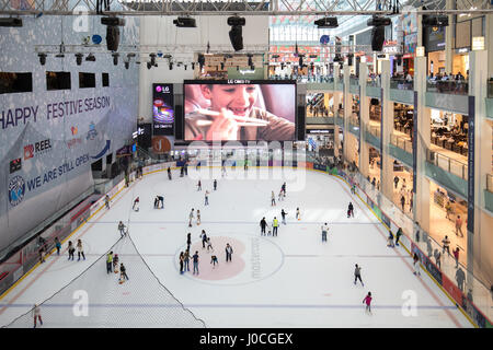 The Ice Rink in the Dubai Mall, Dubai Stock Photo