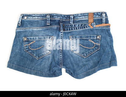 Denim shorts isolated on white Stock Photo