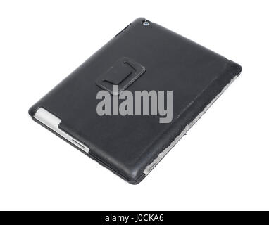Old case cover for tablet isolated on white Stock Photo