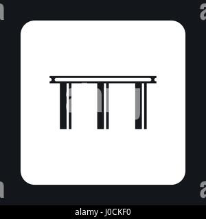 Narrow bridge icon, simple style Stock Vector