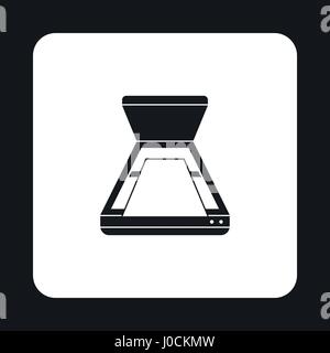 Open scanner icon in simple style Stock Vector