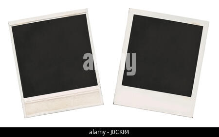 Two sides of the old empty frames isolated over white Stock Photo