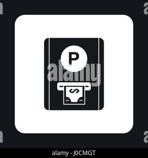 Parking fees icon, simple style Stock Vector
