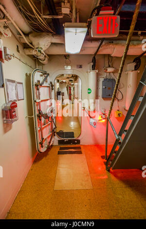 Missouri battleship hallway Stock Photo - Alamy