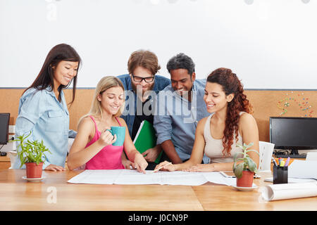 Startup team working together in business meeting Stock Photo