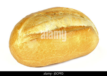 fresh German style bread roll isolated on white background Stock Photo