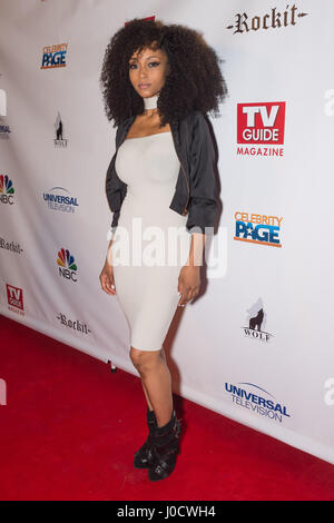 Chicago, Illinois, USA. 10th Apr, 2017. Yaya DaCosta pictured as TV Guide Magazine celebrates cover stars, Taylor Kinney, Jesse Spencer and Chicago Fire at RockIt in Chicago, Illinois on April 10. 2017. Credit: Cindy Barrymore/Media Punch/Alamy Live News Stock Photo