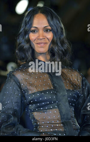 Tokyo, Japan. 10th Apr, 2017. Actress Zoe Saldana attends the Galaxy Carpet Event for 'Guardians of the Galaxy Vol.2' at the Shin-toyosu Brillia Running Stadium in Tokyo, Japan on April 10, 2017. | Verwendung weltweit Credit: dpa/Alamy Live News Stock Photo