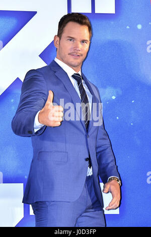 Tokyo, Japan. 10th Apr, 2017. Actor Chris Pratt attends the Galaxy Carpet Event for 'Guardians of the Galaxy Vol.2' at the Shin-toyosu Brillia Running Stadium in Tokyo, Japan on April 10, 2017. | Verwendung weltweit Credit: dpa/Alamy Live News Stock Photo
