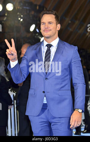 Tokyo, Japan. 10th Apr, 2017. Actor Chris Pratt attends the Galaxy Carpet Event for 'Guardians of the Galaxy Vol.2' at the Shin-toyosu Brillia Running Stadium in Tokyo, Japan on April 10, 2017. | Verwendung weltweit Credit: dpa/Alamy Live News Stock Photo