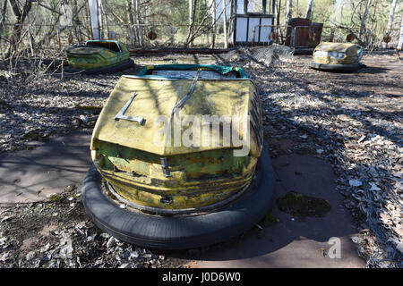 Pripjat, Ukraine. 09th Apr, 2017. The abandoned city Pripyat, Ukraine near the Chernobyl nuclear power plant, April 10, 2017. Reactor No. 4 exploded on April 26, 1986, spewing radioactive clouds across much of Europe. Credit: Ludek Perina/CTK Photo/Alamy Live News Stock Photo