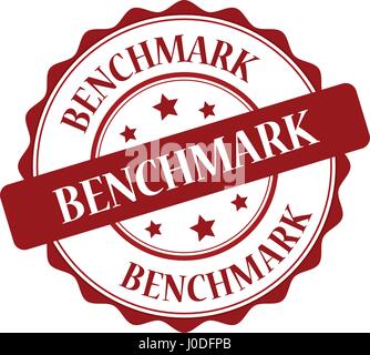 Benchmark red stamp illustration Stock Vector