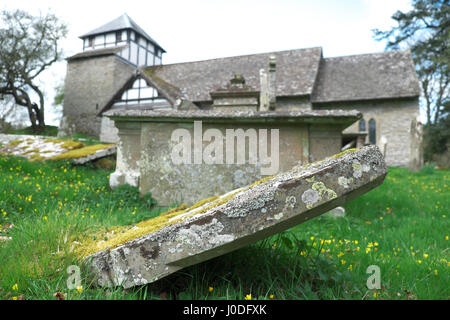 Cascob Powys Wales - St Michael's Church in the small rural hamlet of Cascob Stock Photo