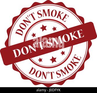 Don't smoke red stamp illustration Stock Vector