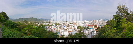 Horizontal panoramic cityscape of Nha Trang in Vietnam. Stock Photo