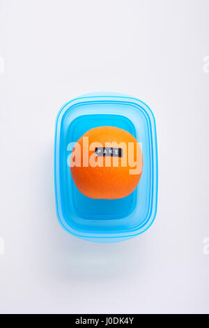 Fake plastic fruit - orange    - can be used for fake concept or fake news Stock Photo