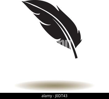 vector illustration of a feather icon isolated on white background Stock Vector