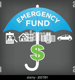 Financial Emergency Fund Icon Savings Stock Vector