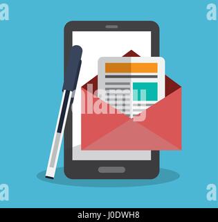 computer with instant messaging related icons image   Stock Vector