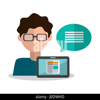 computer with instant messaging related icons image   Stock Vector