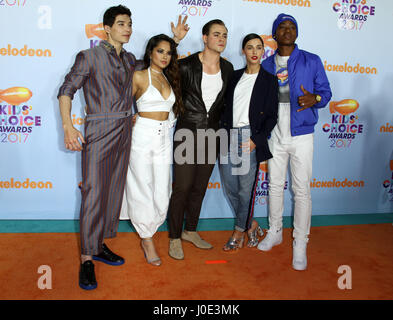 Nickelodeon’s 2017 Kids’ Choice Awards held at the Galen Center in Los Angeles - Arrivals  Featuring: Ludi Lin, Becky G, Dacre Montgomery, Naomi Scott, RJ Cyler of Saban’s ‘Power Rangers’ Where: Los Angeles, California, United States When: 11 Mar 2017 Stock Photo