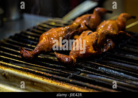 Chinese roasted birds street food Stock Photo