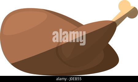 chicken roasted food shadow Stock Vector