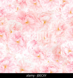 SEAMLESS pattern of sakura blossoms. Floral print background Stock Photo