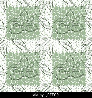 Elm Leaves, Seamless Stock Vector