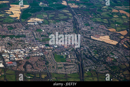 arial view uk town burgess hill Stock Photo