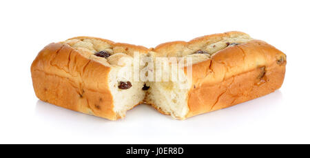 Bread with currant isolated on the white background. Stock Photo