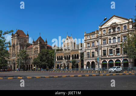 Elphinstone college, david sassoon library, army and navy building, kala ghoda, mumbai, maharashtra, india, asia Stock Photo