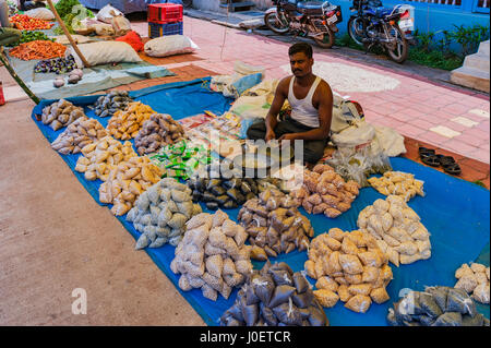 Village market, banavasi, sirsi, uttara kannada, karnataka, india, asia Stock Photo