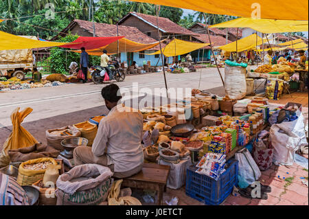 Village market, banavasi, sirsi, uttara kannada, karnataka, india, asia Stock Photo