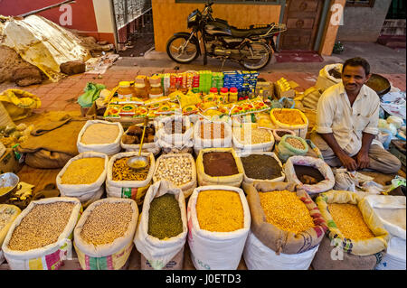 Village market, banavasi, sirsi, uttara kannada, karnataka, india, asia Stock Photo