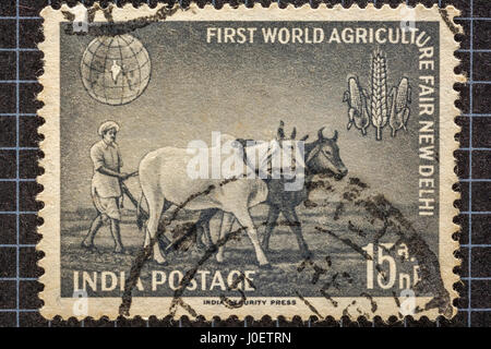 First world agricultural fair, New Delhi, postage stamps, India, Asia Stock Photo