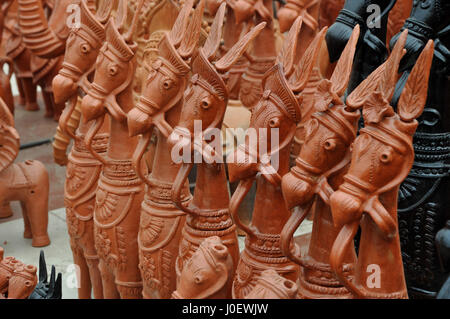 Terracotta bankura horse, Panchmura, west bengal, india, asia Stock Photo