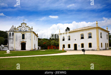 Church Nossa Senhora da Pena and Porto Segurós Museum, Bahia, Brazil, South America Stock Photo