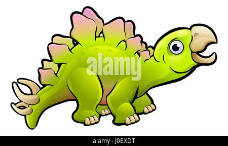 A stegosaurus dinosaur animals cartoon character Stock Photo