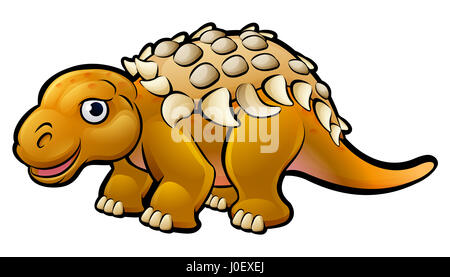 An ankylosaurus dinosaur animals cartoon character Stock Photo
